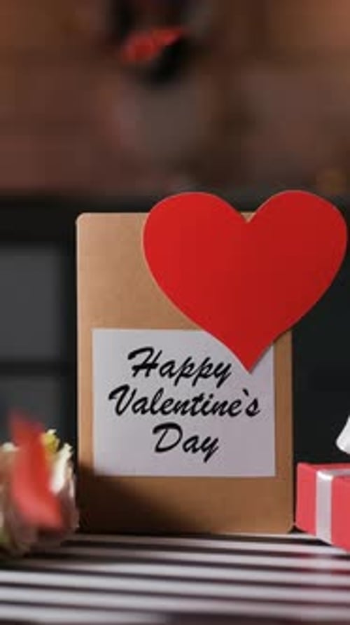 Falling Rose Petals for Valentine's Day Still Life