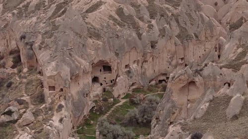 Cappadocia's Carved Rock Dwellings and Rugged Natural Landscape