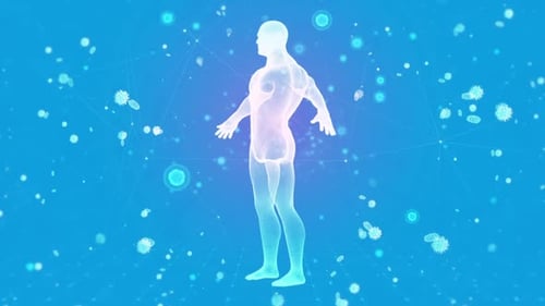 La propagation de virus dans le corps humain