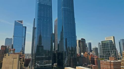 NYC Aerial View New York City Skyline Park and Cityscape of Manhattan in USA New York City NYC