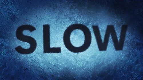 Frozen Ice Reveals Slow Text Animation