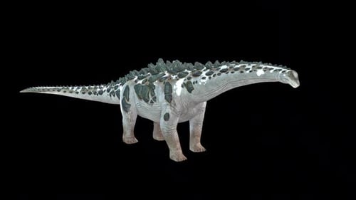 Armored Long-Necked Dinosaur 3D Animation