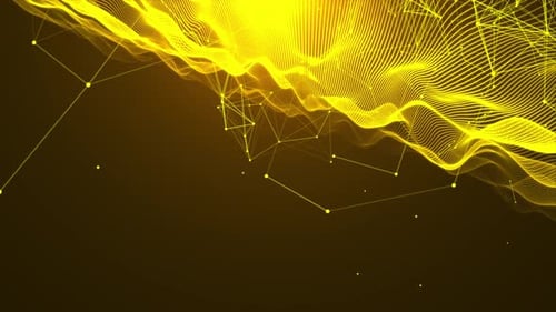 Golden Plexus Technology Network Background Loop V3