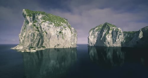 Stunning Rugged Cliffs with Dramatic Sky Ideal for Marketing Visuals