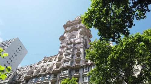 Low angle view of Barolo Palace iconic architecture of Buenos Aires city argentina