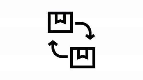 exchange line icon animation