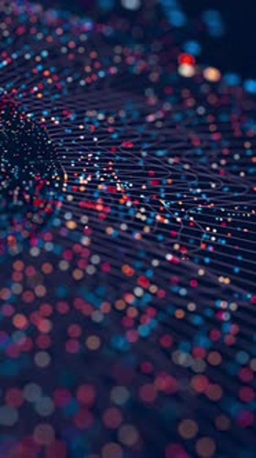 Round Big Data Visualization with AI Processing Quantum Computing and Futuristic Information Flow