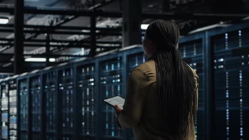 Software Developer Automates Data Center Operations with Tablet Device in Data Center