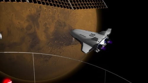 Futuristic Space Shuttle Docking with Space Station