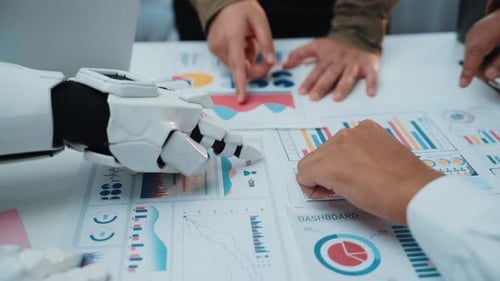 Business professionals embrace AI solutions to drive marketing innovation, improve data accuracy, an