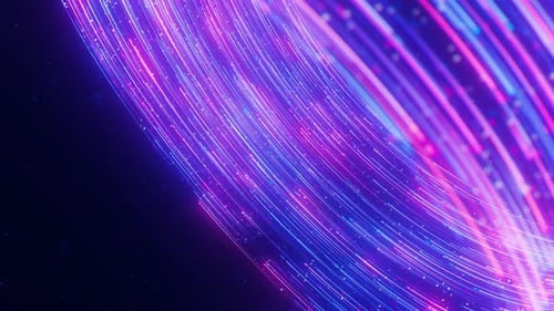 Closeup of Big Data Light Speed Flow Abstract Digital Data Stream of Quantum Computing Cyberspace of