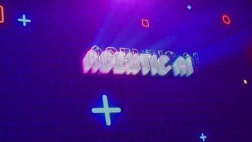 Neon Grid Digital Text Reveal Intro