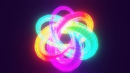 Multicolor Crazy Knot Background Loop Animation In 4K