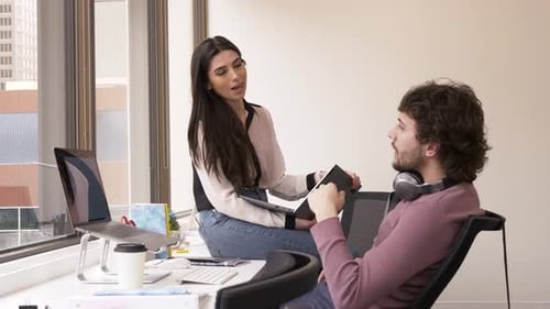 Young Business People Talking Meeting in Office 2024 Years