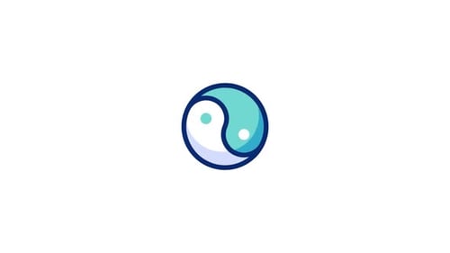 Animierte Ikone von Yin Yang