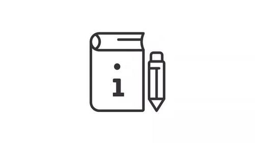 Animated Schoolbook Linear Icon