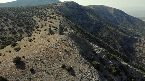 historical castle on the top of the mountain