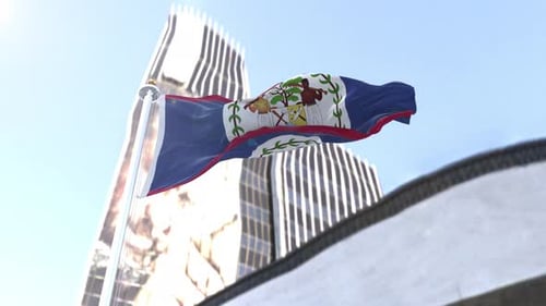 Loop mit Belize-Flagge 4K