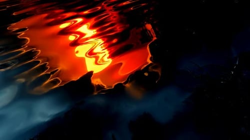 Horrible Water Surface with Bloody Moon Reflection, Unique Design, Exclusive, Elite Background
