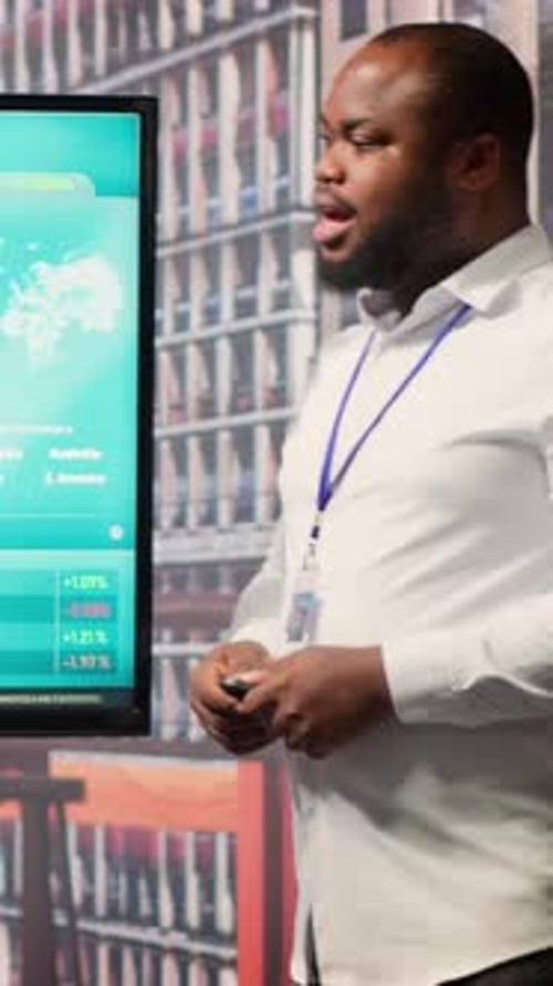 Vertical Video Senior Couple Reading Pension Plan Contract Terms with Advisor
