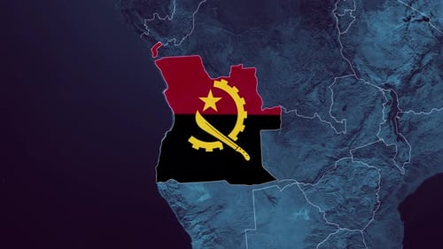 Angola Map Reveal with Flag Animation