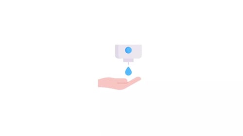 Animation des Handwaschschrittsymbols