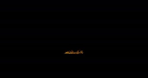Collection Ignite : Un brasier précédé de minuscules flammes sur fond sombre vu de loin, filmé en 4K à 6h
