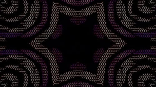 Abstract Geometric Hexagon Kaleidoscopic Pattern Loop Background