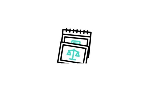 Minimalist Justice Calendar Icon Animation