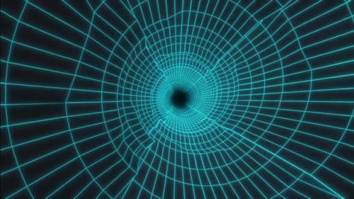 Green Glowing Lights Tunnel Animation