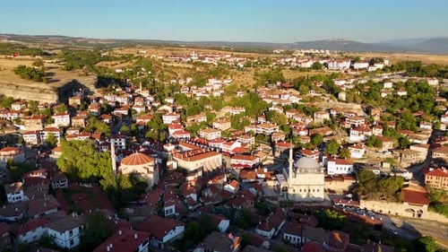 4K Drone Footage of Historical Safranbolu Houses in Turkey