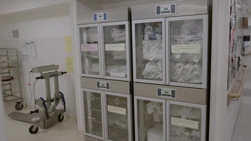 Armoire chauffante pour serviettes d'hôpital