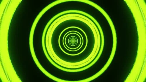 Toxic Green Rings Vj Loop Background HD