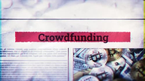 Glitch Grunge Text Highlight of Crowdfunding Headline