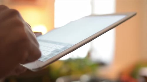 Typing on Tablet Screen