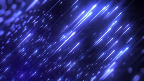 Futuristic Glowing Blue Light Streaks Flow Motion Background