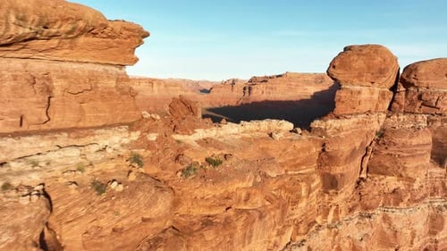 Aerial shot of the amazing rock formations in southern Utah.