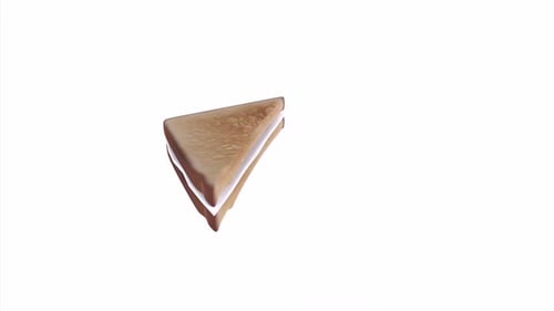 Stylized 3D Sandwich Illustration