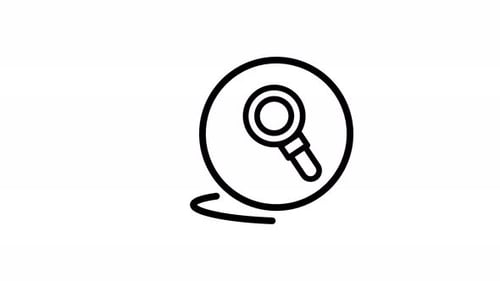 Minimalist Rotating Search Icon Animation