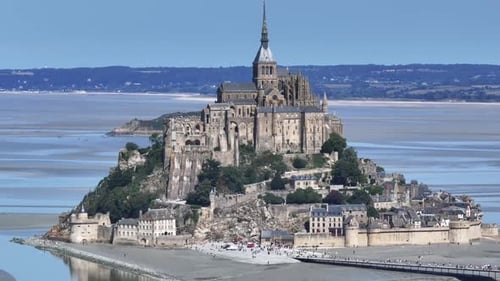 Le Mont-Saint-Michel is a tidal island located in Normandy, France.