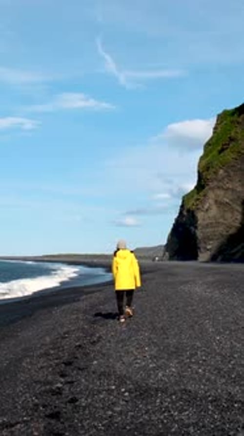Explore the Breathtaking Reynisfjara Black Sand Beach in Iceland on a Sunny Day