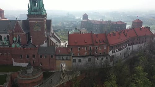 Aerial View of Wawel Castle, Krakow