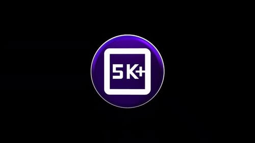 Animated 3D 5K Plus Technology Icon Rotation