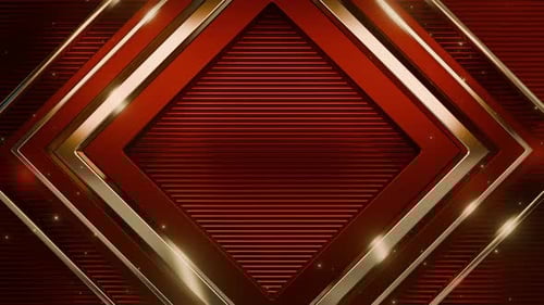 Luxury Red Gold Geometric Background Loop