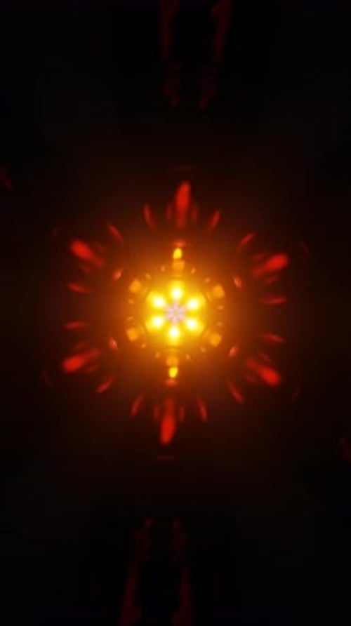 Vertical Video of Endless Morphing Geometric Ribbons in an Abstract Loop