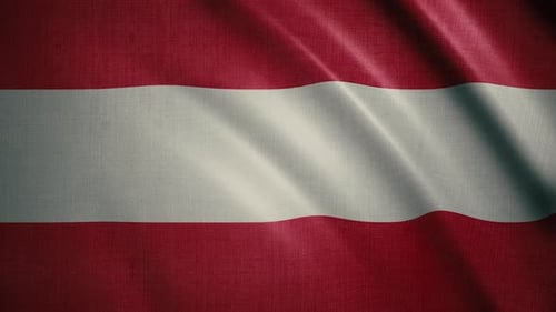 Realistic Waving National Flag of Austria Loop