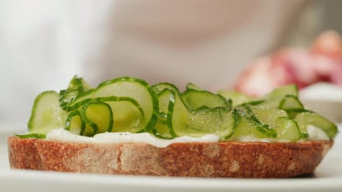 American Pastrami Sandwich in New York Ham Meet Cuts Chef Cooking Famous Thick Cut Sous Vide Beef