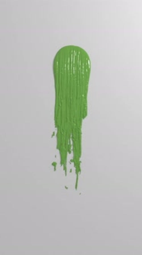 Glossy green and blue paint stroke