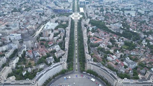 Aerial view of Palace of the Parliament, Romania.