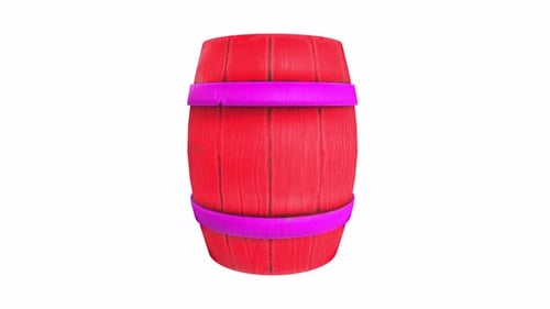 Laço giratório de objetos 3D de barril estilizado